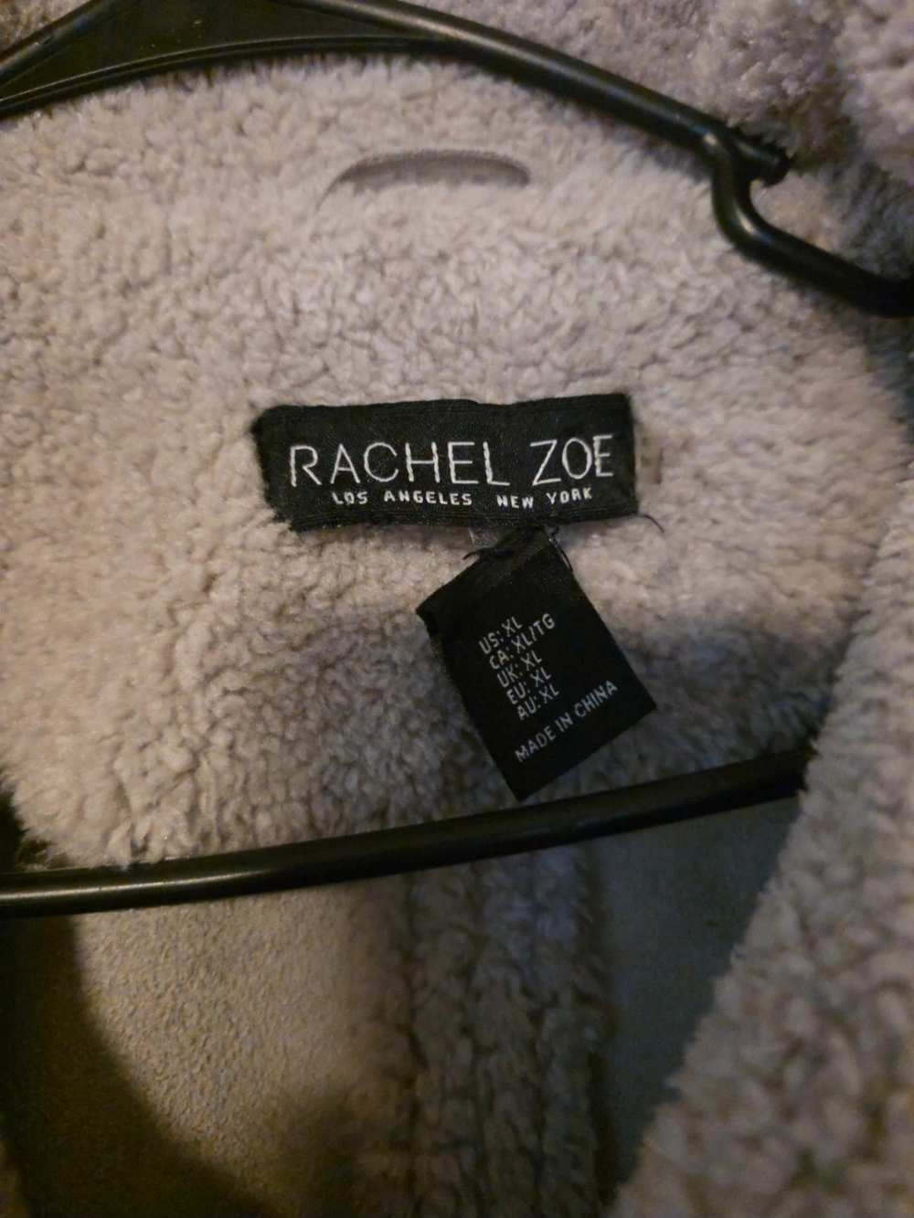 Rachel Zoe Cream Teddy Sherpa Jacket